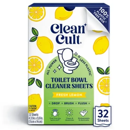 Cleancult Toilet Bowl Cleaner Sheets - Fresh Lemon - 32ct image {9}