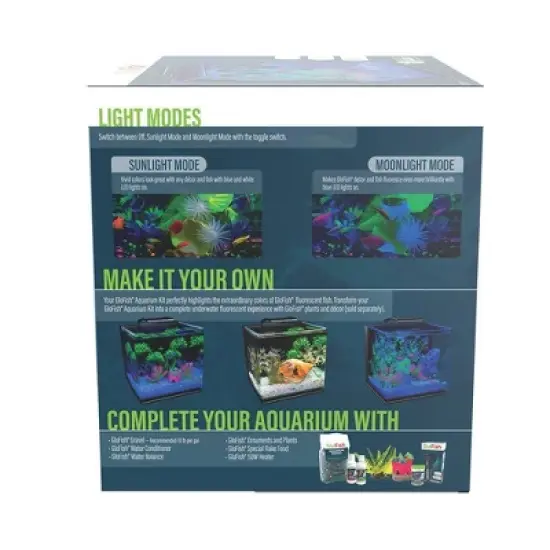 GloFish Glass Aquarium Kit 10gal Includes LED Decor and Filter Aquarium and Terrarium Tools image {8}