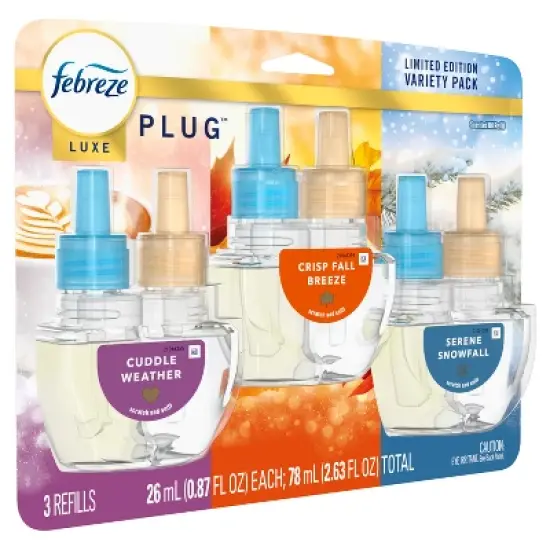 Febreze Luxe Plug Air Freshener Refills - Mixed Premium Holiday - 2.63 fl oz/3ct image {8}