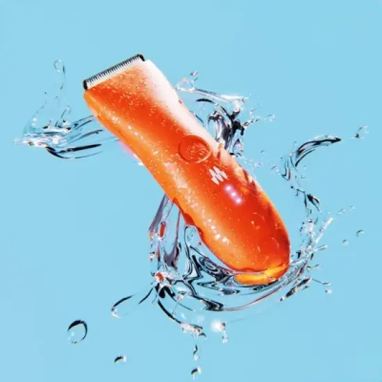 Meridian Trimmer Premium Pubic & Body Hair Trimmer for Men & Women Below-the-Belt Groomer, Ball Trimmer, Bikini Trimmer, Bonus Pouch - Blaze image {8}