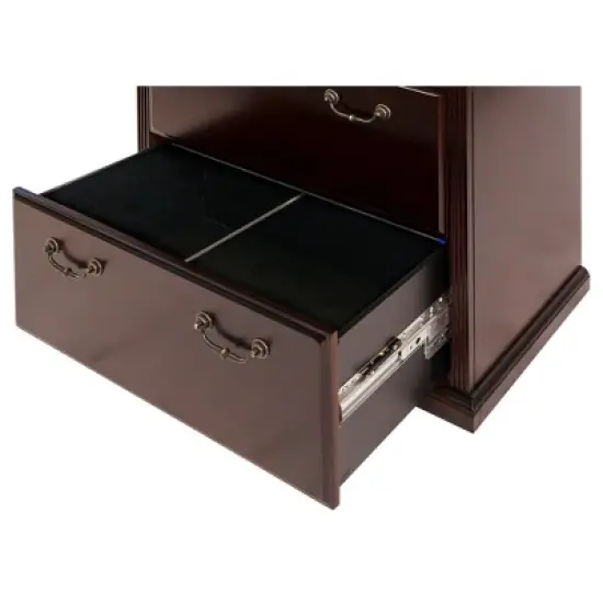 53.25" Huntington Club Four Drawer File Cabinet Cherry - Martin Furniture image {8}