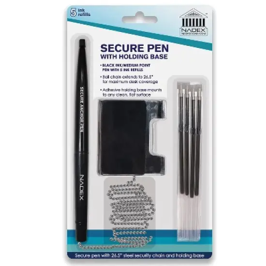 Nadex Coins&trade; Ball and Chain Security Pen Set (1 Pen; Black) image {4}