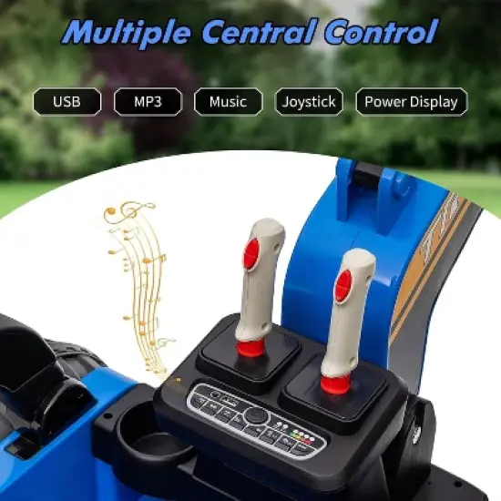 12V Kids Ride On Excavator Digger Car with Remote Control & Electric Digging Arm with 10Ah Large Battery, 4x75W Driving Motors image {4}