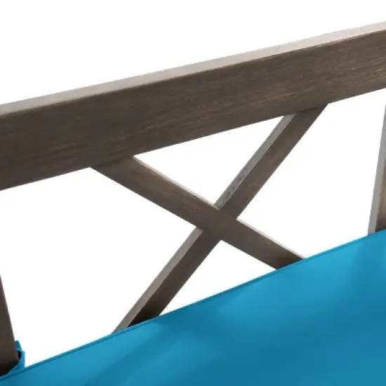 Ottavio Outdoor Acacia Wood Expandable Daybed with Cushions - Dark Teal/Gray - Christopher Knight Home image {8}