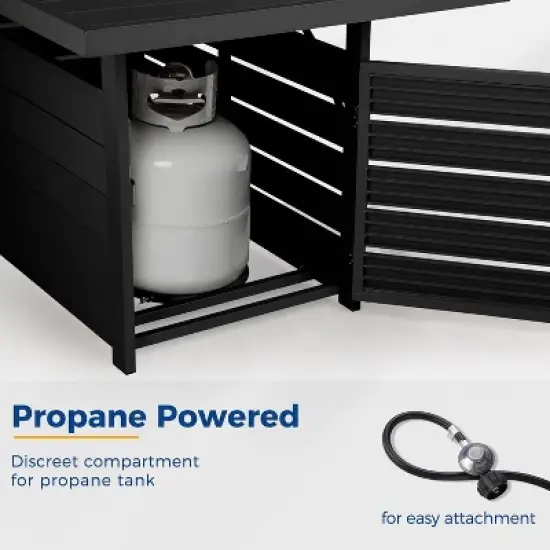 Heynemo Aluminum Patio Furniture Set with Fire Pit Table, 5 Piece Outdoor Furniture with Cushions for Balcony, Front Porch, and Backyard image {5}