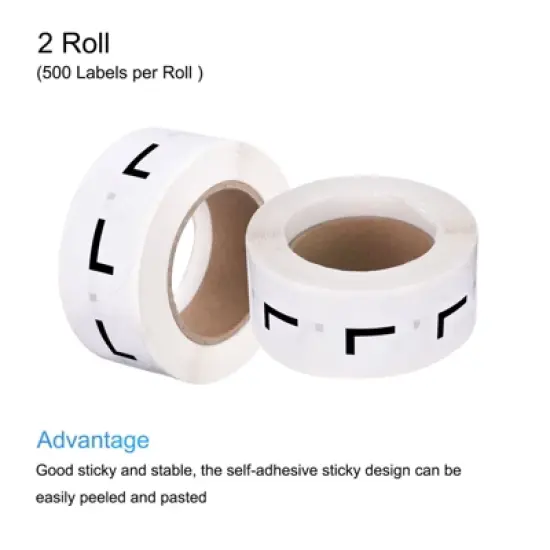 Unique Bargains Self-Adhesive Kids Clothing Size Sticker Labels 2 Rolls 1000 Pcs image {2}
