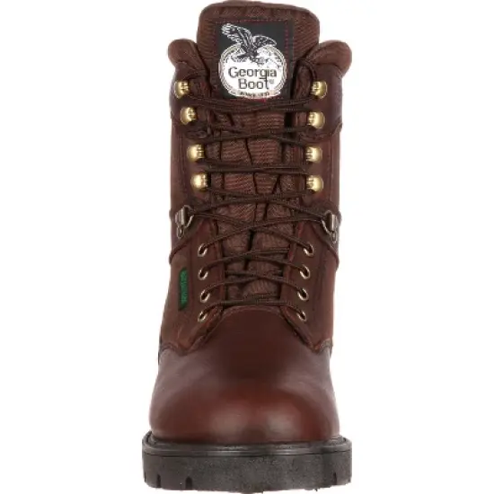 Men's Brown Georgia Boot Homeland Steel Toe Waterproof Work Boot Size 10.5 image {2}
