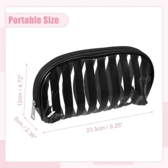 Unique Bargains Zipper PVC Clear Makeup Bag image {1}