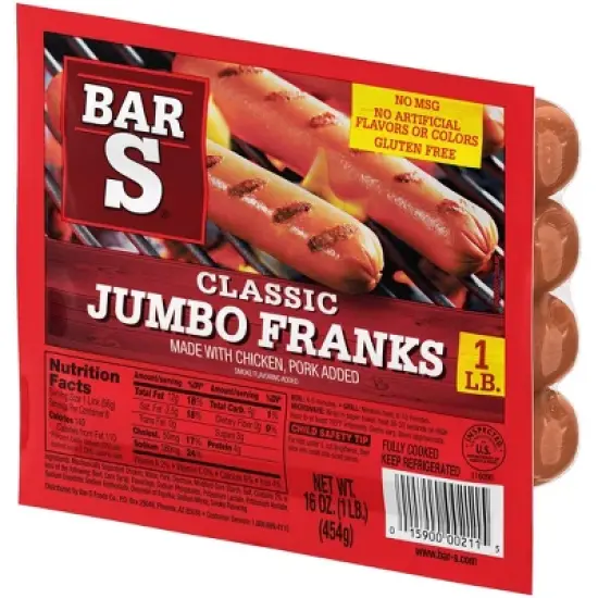 Bar-S Jumbo Franks - 16oz image {2}