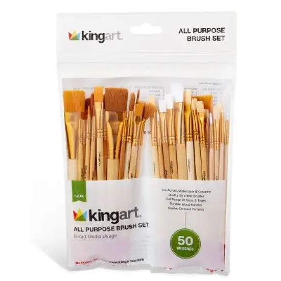KINGART Value Pack Brush Set 50 pc image {5}