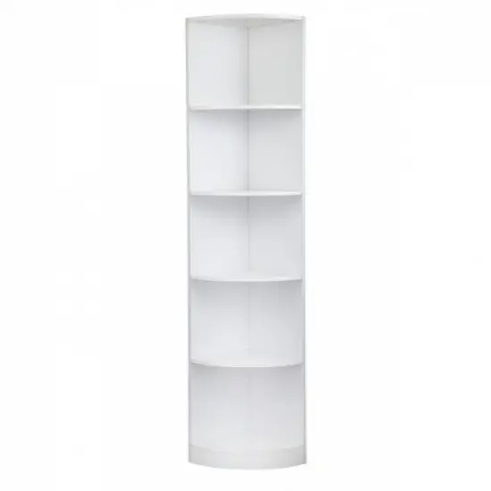 FC Design 5 Tier Corner Bookcase Wooden Display Shelf Storage Rack Multipurpose Shelving Unit image {10}