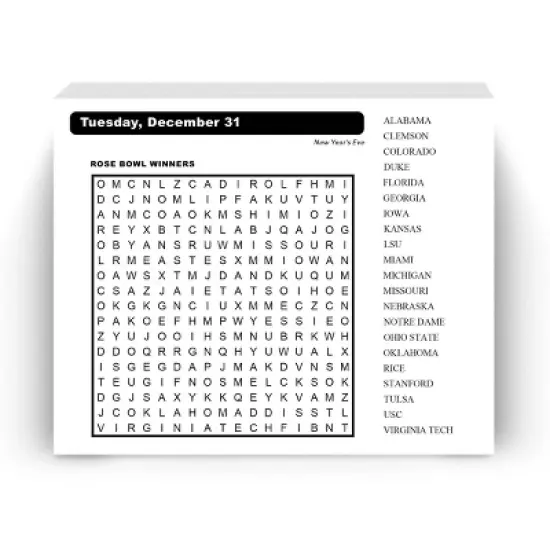 Browntrout 2024 Daily Desk Calendar 5"x6" Word Search image {4}