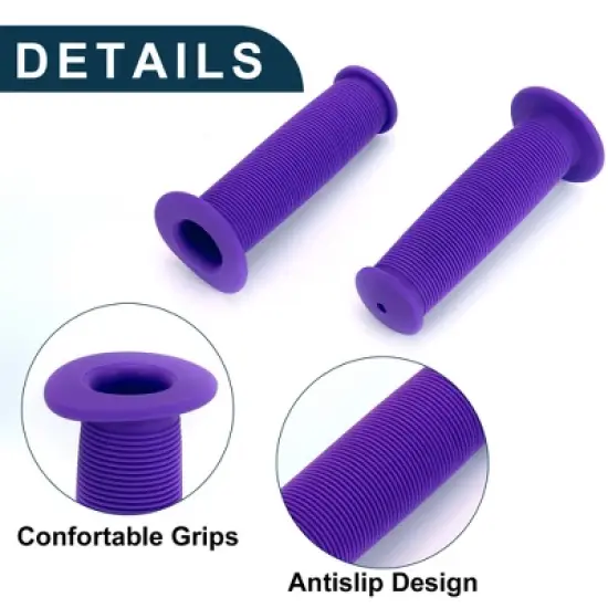 Unique Bargains Bike Handlebar Grips Covers 4.33" Purple 1 Pair image {3}