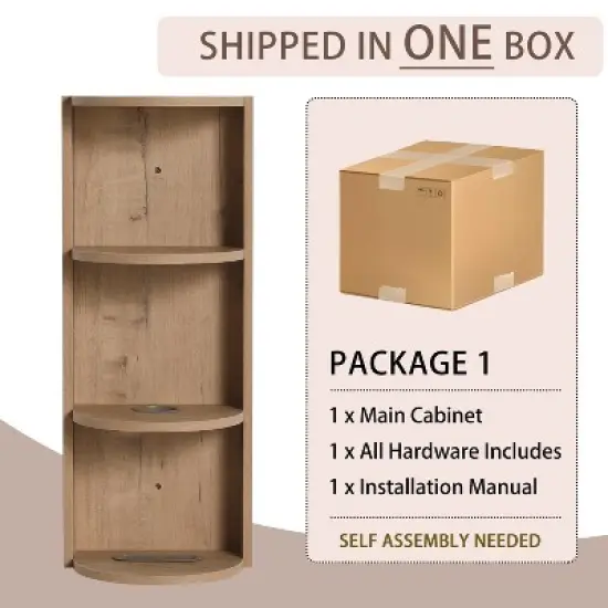 GDFStudio Sharon 12" Modern Bathroom Wall-Mounted Storage Rack with Three-tier Design image {7}