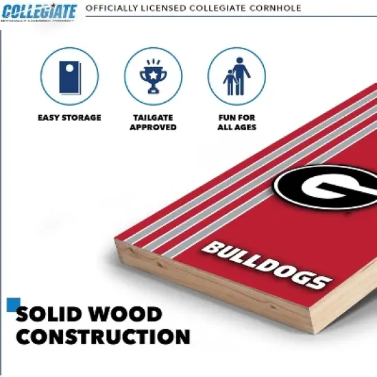 NCAA Georgia Bulldogs 2'x3' Wood Cornhole Set image {2}