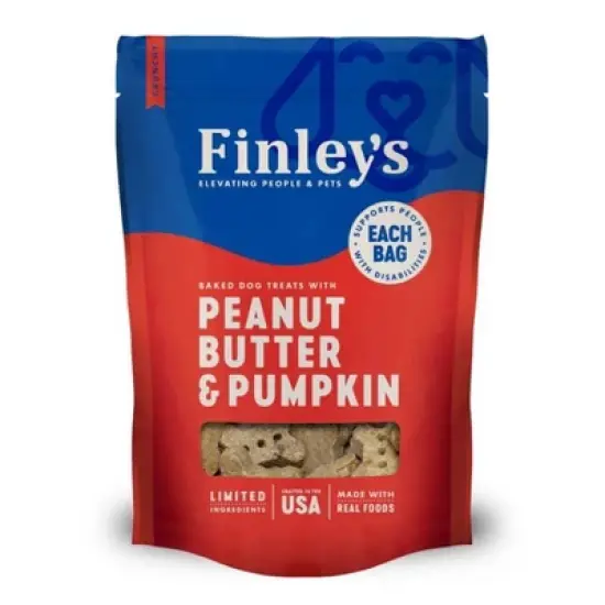 Finley's All Natural Peanut Butter & Pumpkin Flavor Dog Treat Crunchy Biscuits image {10}