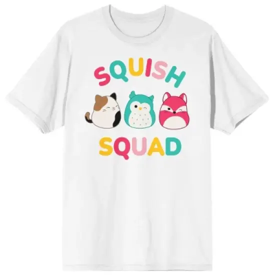 Squishmallows Squish Squad Crew Neck Short Sleeve Men's White T-shirt image {8}