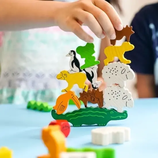 HABA Animal Upon Animal - Classic Wooden Stacking Game (Made in Germany) image {4}