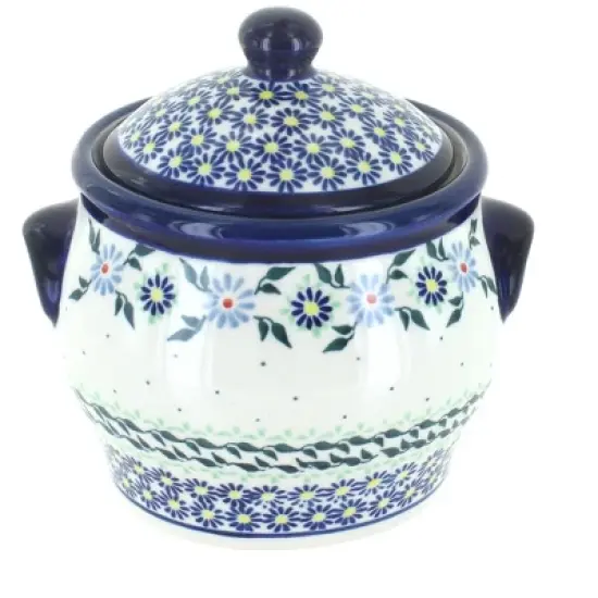 Blue Rose Polish Pottery 1096 Zaklady Small Canister image {7}