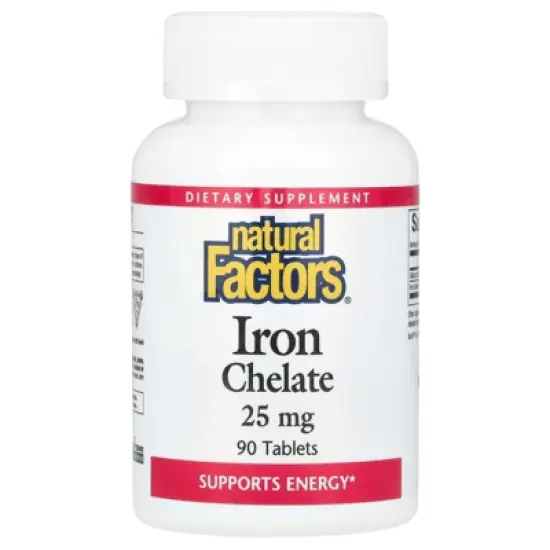 Natural Factors Iron Chelate, 25 mg, 90 Tablets image {3}