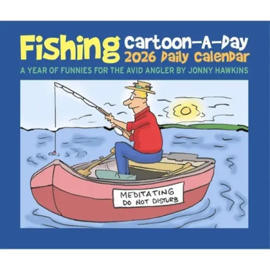 Willow Creek Press 2026 Fishing Cartoon-A-Day by Jonny Hawkins Box Calendar image {4}
