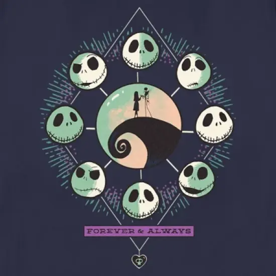 Women's The Nightmare Before Christmas Forever & Always Couple T-Shirt image {1}