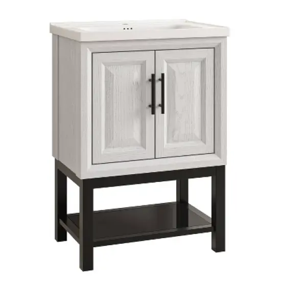 Festivo Modern 24" Single Sink Freestanding Bath Vanity White image {3}