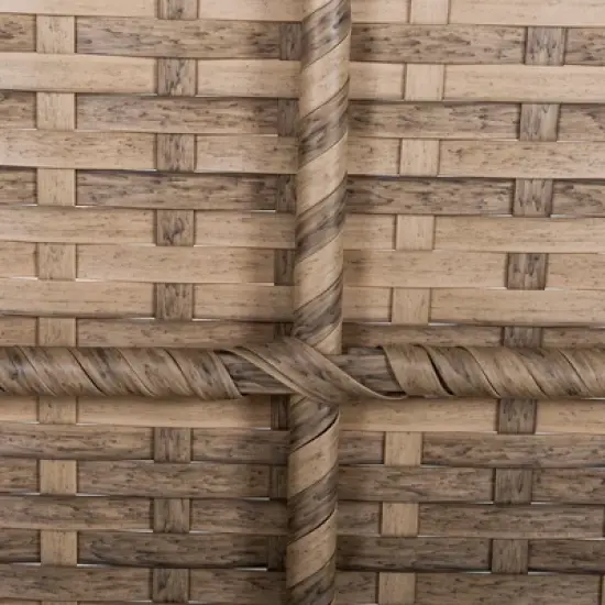 Outsunny Patio Adirondack Chair with All-Weather Rattan Wicker, Soft Cushions, Tall Curved Backrest for Deck or Garden image {5}