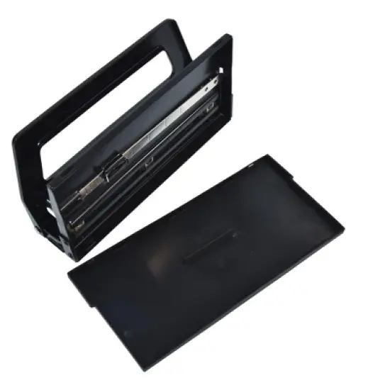 School Smart 3-Hole Heavy Duty Punch, 9/32 Inches, 40 Sheet Capacity, Black image {4}