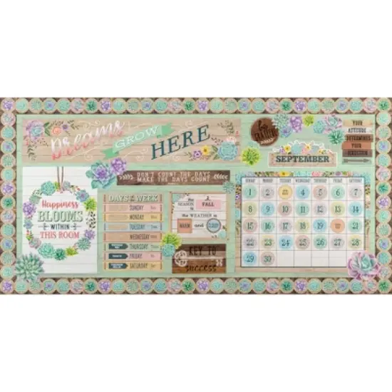 Teacher Created Resources&reg; Rustic Bloom Calendar Bulletin Board Set image {2}