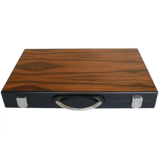 WE Games Black Zebra Wood Backgammon Set -15 in. image {6}