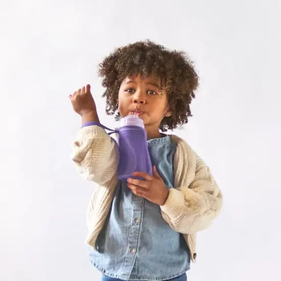 Sprout Ware Sip & Straw Pocket made from Silicone and Plants - 8oz image {2}