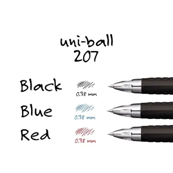 uni-ball 207 Retractable Gel Pens Ultra Micro Point Blue Ink 1027468 image {6}