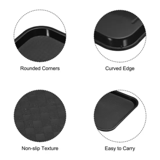 Unique Bargains Plastic Reusable Serving Tray 1 Pc image {2}