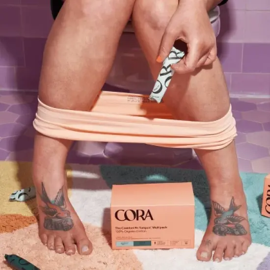 Cora Organic Cotton Tampons - Regular Absorbency - 32ct image {3}