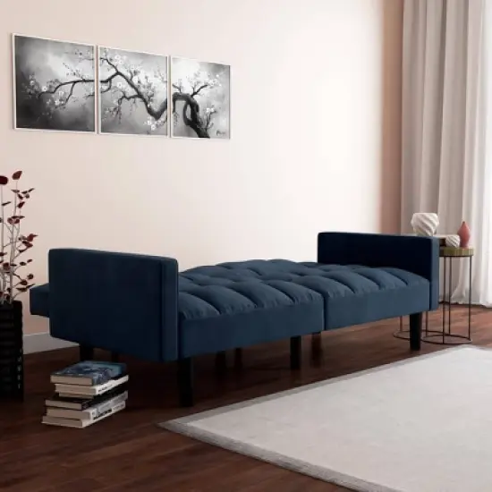 Holly Convertible Sofa Sleeper Futon with Arms - Room & Joy image {5}