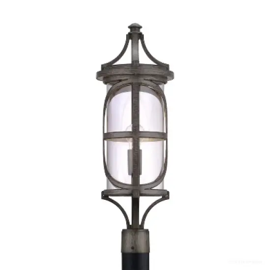 Urban Ambiance Luxury Rustic Outdoor Post / Pier Light,  26-1/2" x 9",  Aged Pewter Finish, UHP1181 image {6}