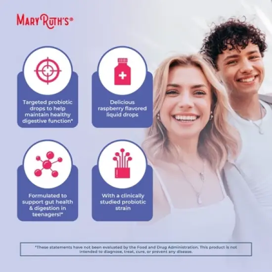 MaryRuth's Organic Teen Precision Probiotic Digestive Liquid Drops image {5}