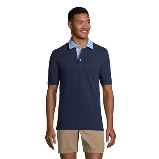 Lands' End Men's Seersucker Collar Comfort First Mesh Polo image {5}