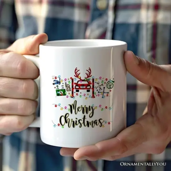 Automotive Technician Plaid Christmas Mug, Mechanic Repair and Parts Gift (Non-Custom)| OrnamentallyYou image {2}