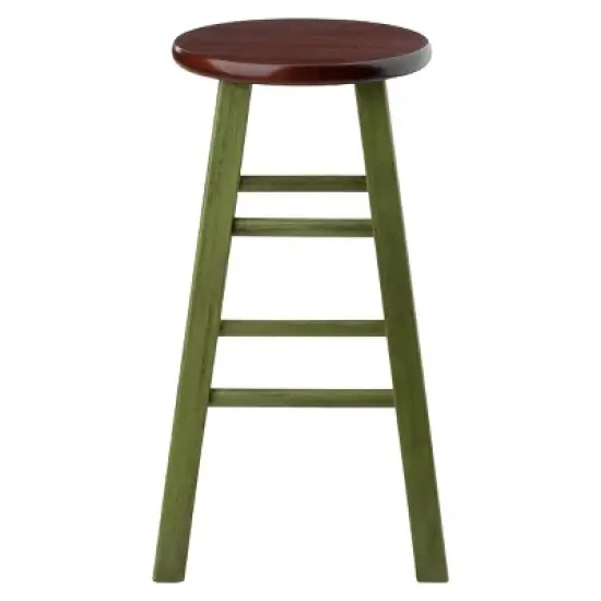 24"Ivy Counter Height Barstool - Green - Winsome image {1}