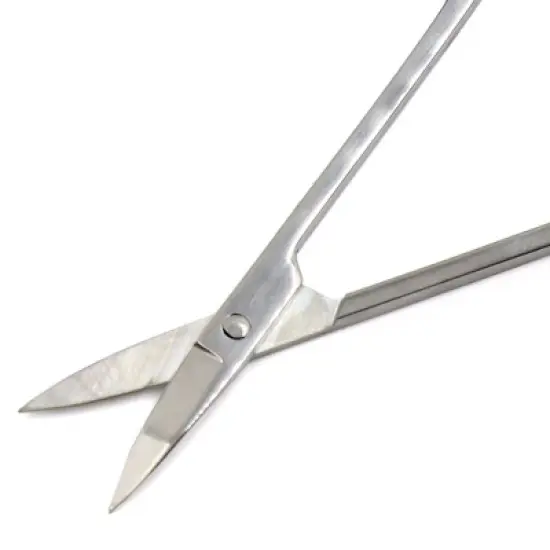 Unique Bargains 2pcs Stainless Steel Eyebrow Eyelash Trimmer Curved Edge Scissor Remover Tool image {2}