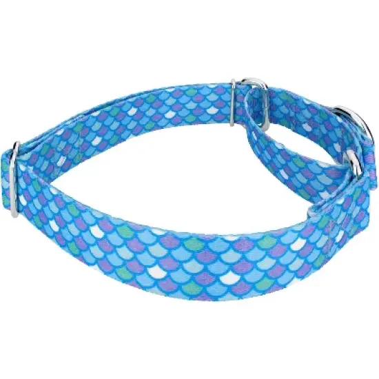 Country Brook Petz - Mermaid Scales Martingale Dog Collar image {2}