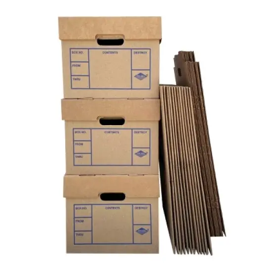 UBMOVE File Boxes 200# Strength, Small, 15" x 12" x 10", 15 Pack image {3}