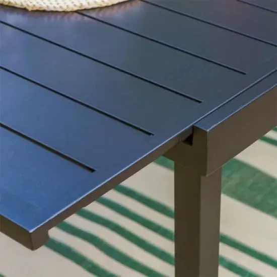 Captiva Designs 9pc Steel Outdoor Patio Dining Set with 360 Swivel Chairs & Rectangle Extendable Table image {4}