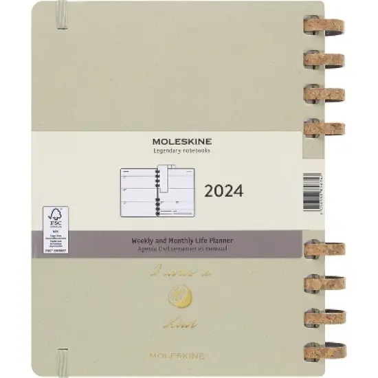 Moleskine 2024 Weekly Planner Spiral XL 10"x7.55" Kiwi image {1}