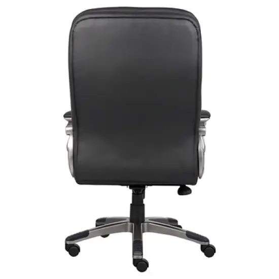 High Back Executive Chair with Pewter Finished Base/Arms Black - Boss Office Products image {2}