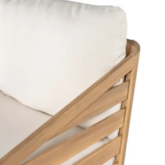 Christopher Knight Home Yantic 4 Piece Outdoor Modern Acacia Wood Chat Set with Water-Resistant Cushions image {9}