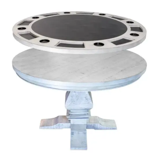 Hathaway Montecito Dining and Poker Table Set with Four Chairs - Driftwood image {9}