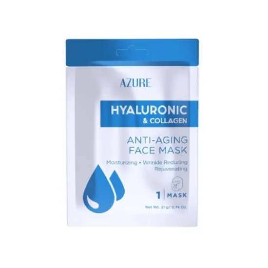 Azure Skincare Hyaluronic and Collagen Sheet Mask - 5ct image {1}